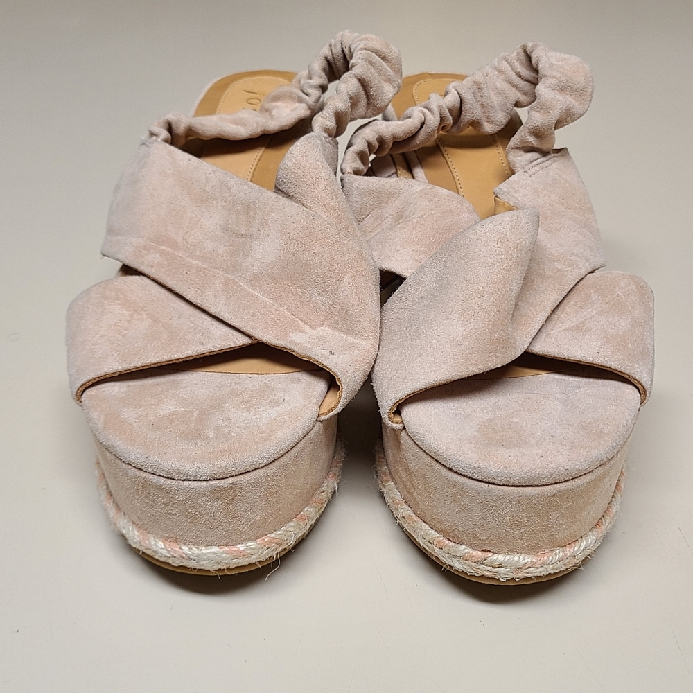 Joie Suede Garden slingback platform sandals size 38 - Picture 4 of 13